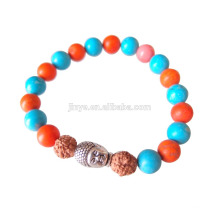 Elasti Bouddha Tête Mala Bracelet perlé